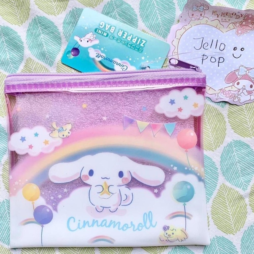Sanrio cinnamoroll zipper cosmetic mask makeup pouch bag - Picture 1 of 4